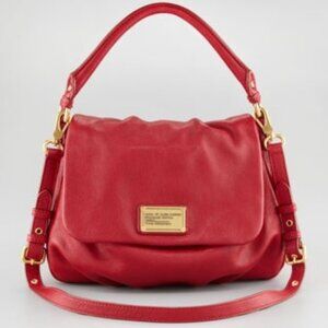 MARC BY MARC JACOBS Orange Leather Satchel Shiny Classic Q Lil Ukita